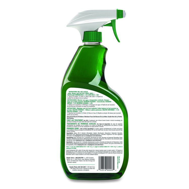 Industrial Cleaner and Degreaser, Concentrated, 24 oz Spray Bottle