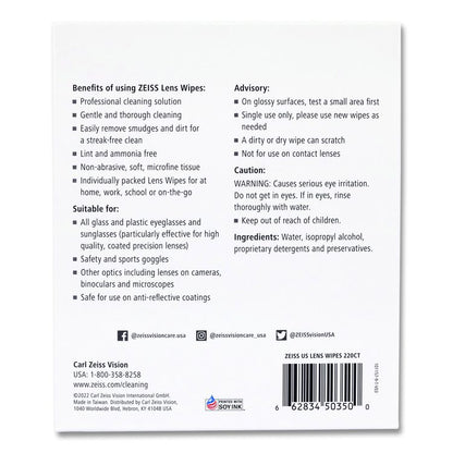 Lens Wipes, 6 x 5, 220/Carton