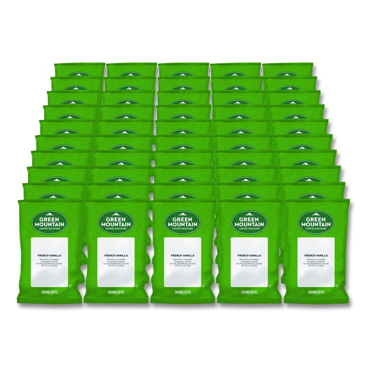 French Vanilla Coffee Fraction Packs, 2.2 oz, 50/Carton