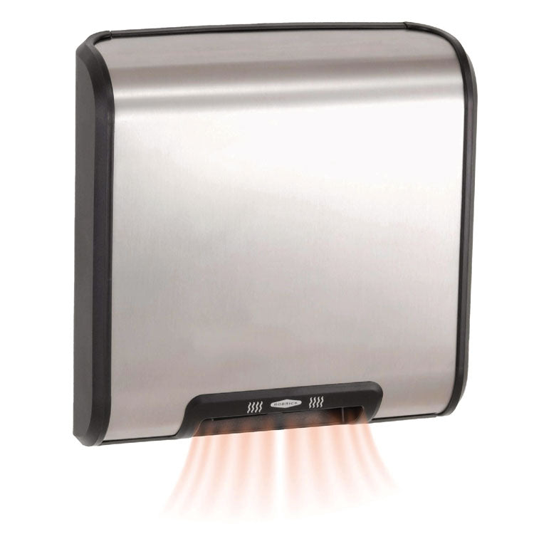 TrimLineSeries QuietDry Surface-Mounted ADA Automatic Hand Dryer, 115 V, 13.6 x 5.1 x 14.9, Satin Stainless Steel