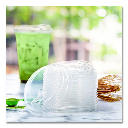 Prima Strawless Plastic Lids, Fits 9 oz to 20 oz Cold Cups, Clear, 1,000/Carton