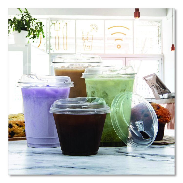 Prima Strawless Plastic Lids, Fits 9 oz to 20 oz Cold Cups, Clear, 1,000/Carton