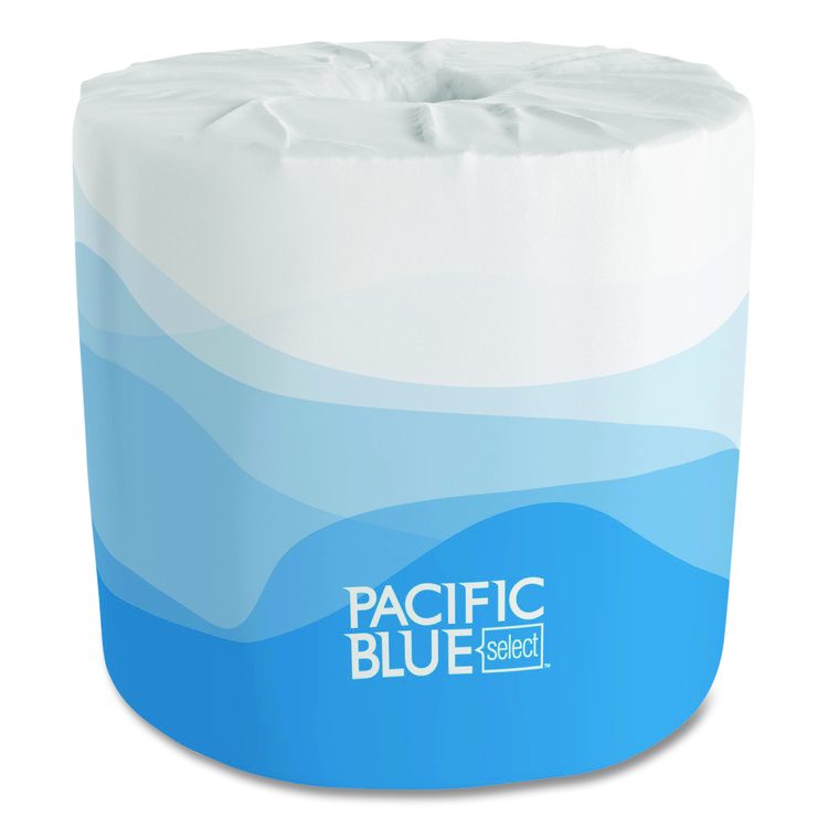 Pacific Blue Select Bathroom Tissue, Septic Safe, 2 Ply, White, 550 Sheets/Roll, 80 Rolls/Carton