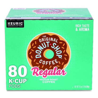 Donut Shop Coffee K-Cups, Regular, 80/Carton