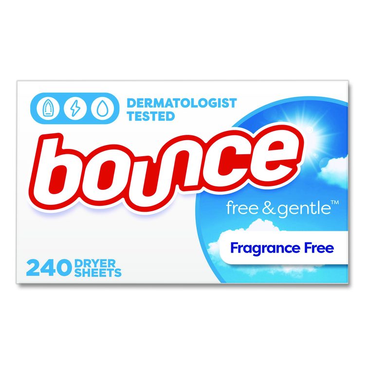 free and gentle Dryer Sheets, Fragrance Free, 240 Sheets/Box, 4 Boxes/Carton