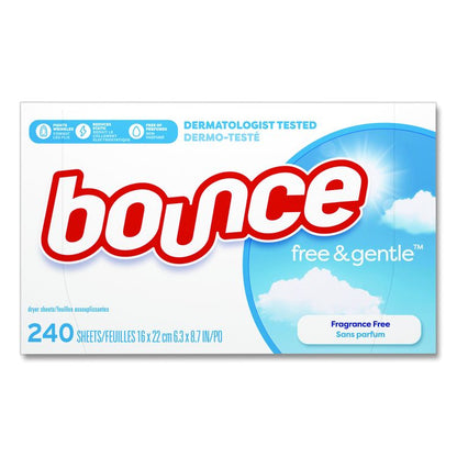 free and gentle Dryer Sheets, Fragrance Free, 240 Sheets/Box, 4 Boxes/Carton