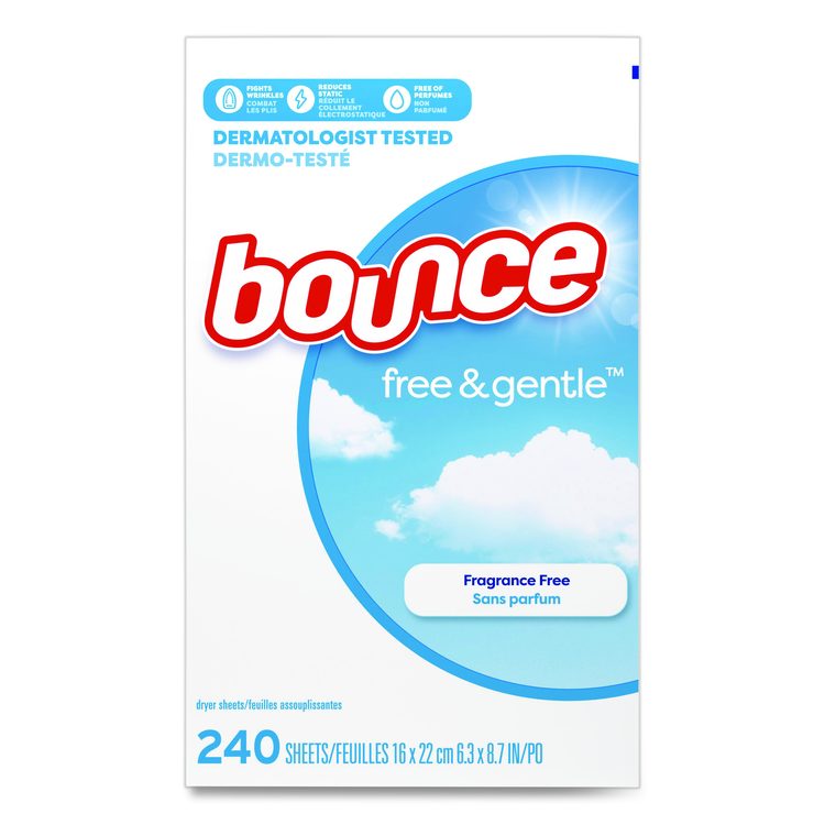 free and gentle Dryer Sheets, Fragrance Free, 240 Sheets/Box, 4 Boxes/Carton