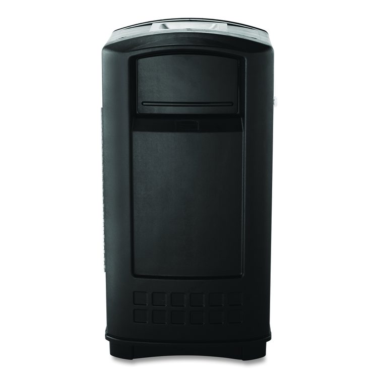Plaza Jr. Container, 35 gal, Plastic, Black