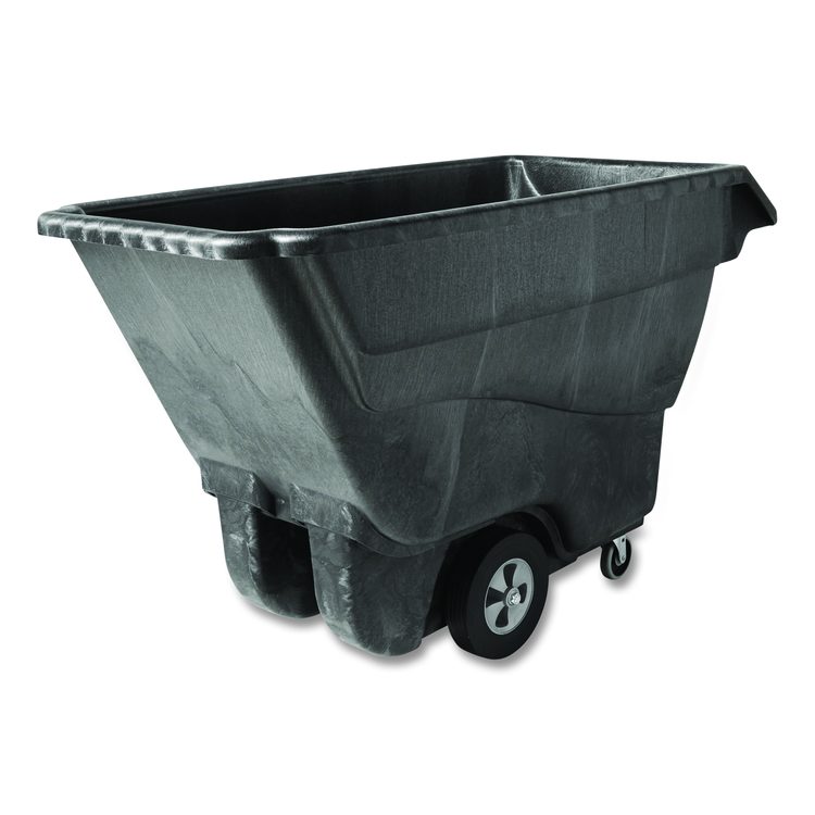 1 cu yd Structural Foam Tilt Truck, Standard Duty, 1,250 lb Capacity, Black