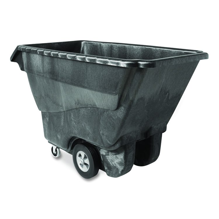 1 cu yd Structural Foam Tilt Truck, Standard Duty, 1,250 lb Capacity, Black