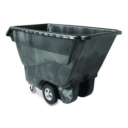 1 cu yd Structural Foam Tilt Truck, Standard Duty, 1,250 lb Capacity, Black
