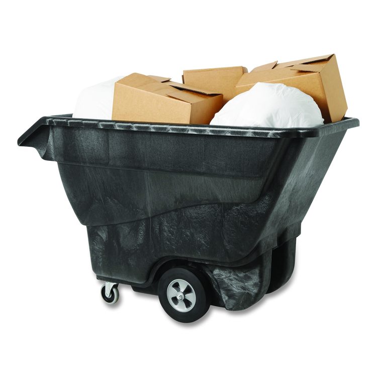 1 cu yd Structural Foam Tilt Truck, Standard Duty, 1,250 lb Capacity, Black
