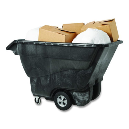 1 cu yd Structural Foam Tilt Truck, Standard Duty, 1,250 lb Capacity, Black
