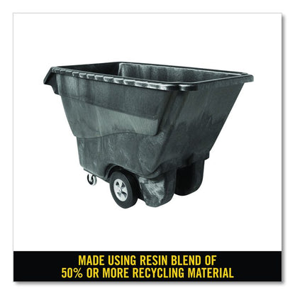 1 cu yd Structural Foam Tilt Truck, Standard Duty, 1,250 lb Capacity, Black