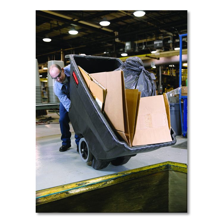 1 cu yd Structural Foam Tilt Truck, Heavy Duty, 2,100 lb Capacity, Black