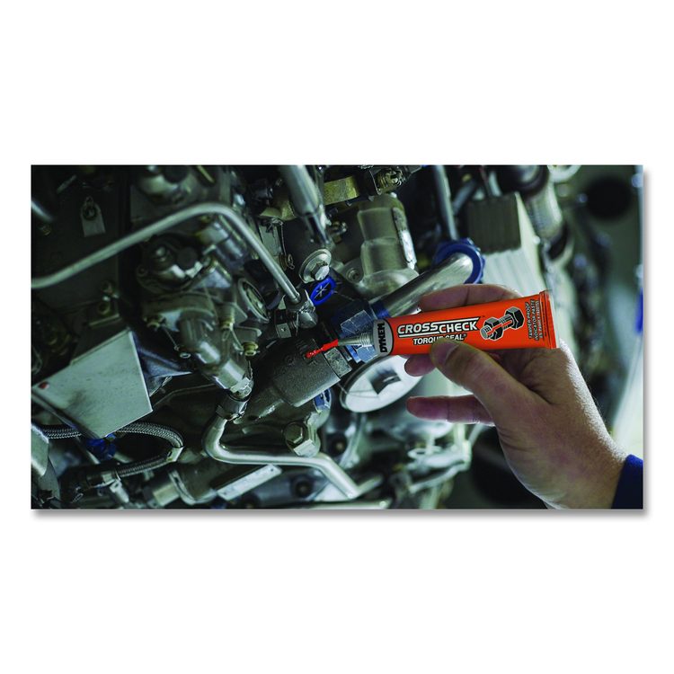 Cross Check Torque Seal Tamper-Proof Indicator Paste, 1 oz Tube, Orange, 24/Carton