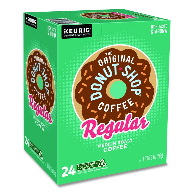 Donut Shop Coffee K-Cups, Regular, 96/Carton