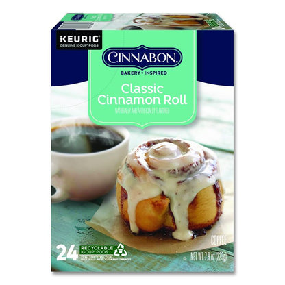 Cinnabon Classic Cinnamon Roll Coffee K-Cups, 24/Box
