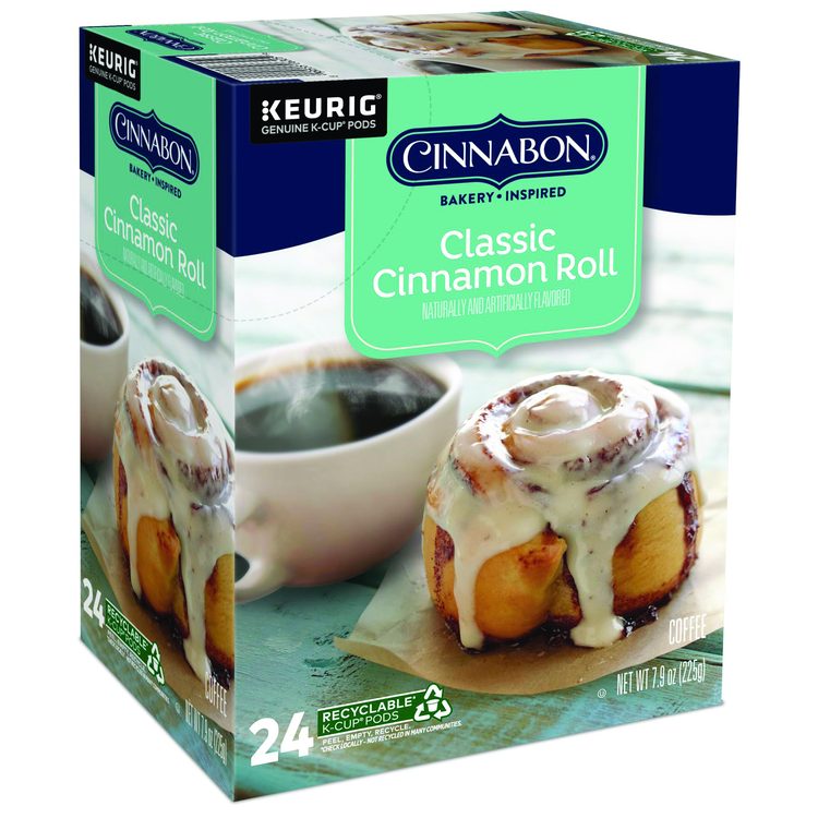 Cinnabon Classic Cinnamon Roll Coffee K-Cups, 24/Box