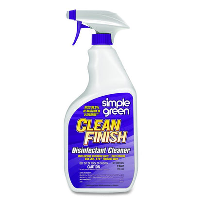 Clean Finish Disinfectant Cleaner, Herbal Scent, 32 oz Spray Bottle, 12/Carton