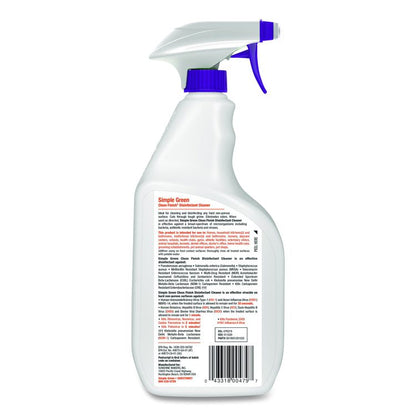 Clean Finish Disinfectant Cleaner, Herbal Scent, 32 oz Spray Bottle, 12/Carton