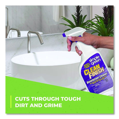 Clean Finish Disinfectant Cleaner, Herbal Scent, 32 oz Spray Bottle, 12/Carton