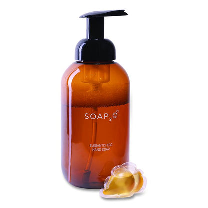 Eco Plastic Soap Dispenser, 500 mL, Brown