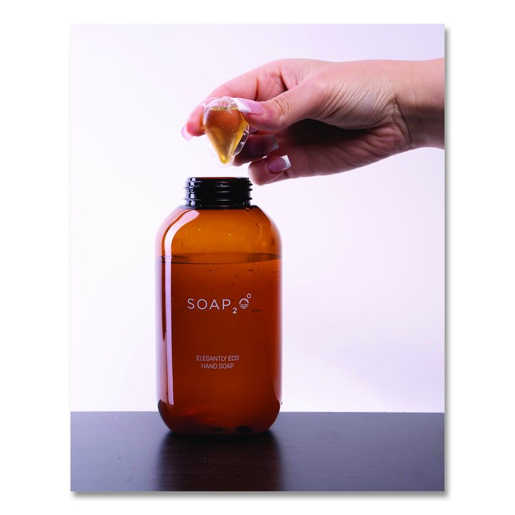 Eco Plastic Soap Dispenser, 500 mL, Brown