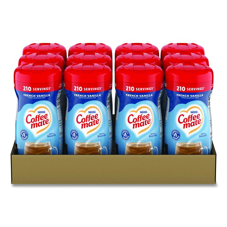 Non-Dairy Powdered Creamer, French Vanilla, 15 oz Canister, 12/Carton