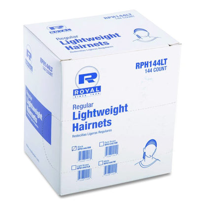 Lightweight Latex-Free Hairnets, Nylon, 24", Black, 144/Box, 20 Boxes/Carton