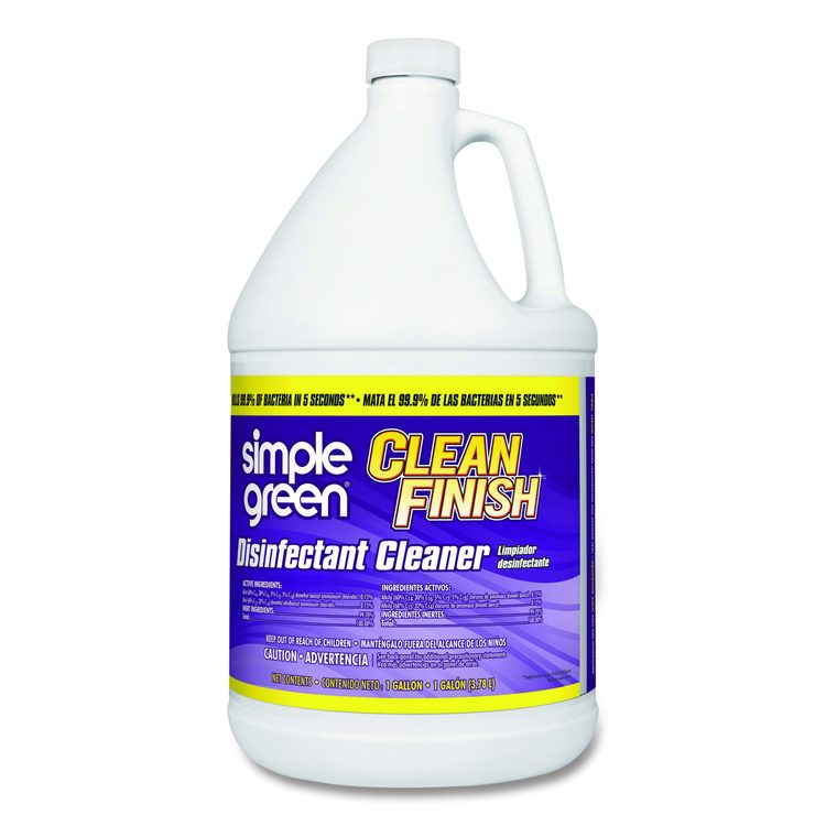 Clean Finish Disinfectant Cleaner, Herbal Scent, 1 gal Bottle, 4/Carton
