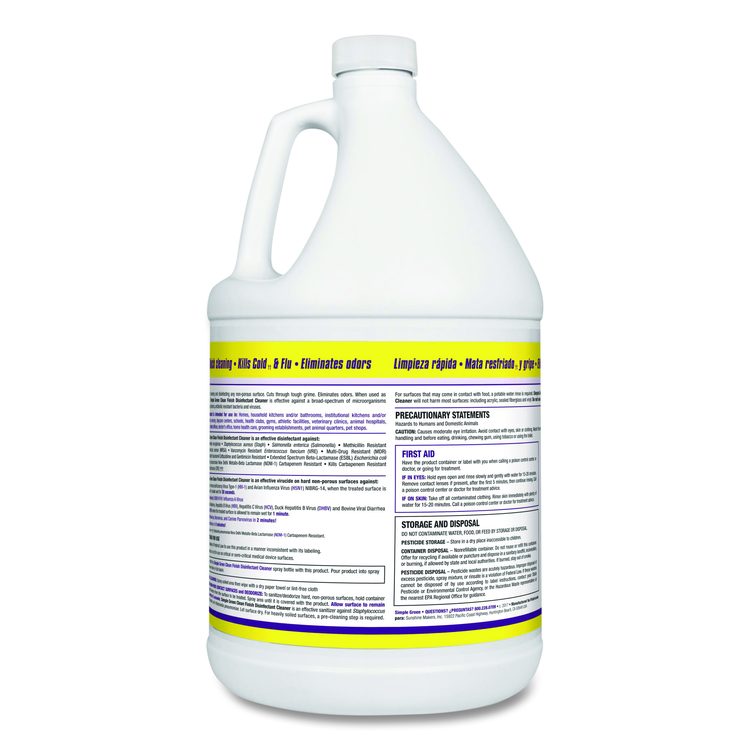 Clean Finish Disinfectant Cleaner, Herbal Scent, 1 gal Bottle