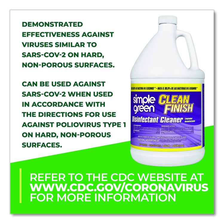 Clean Finish Disinfectant Cleaner, Herbal Scent, 1 gal Bottle