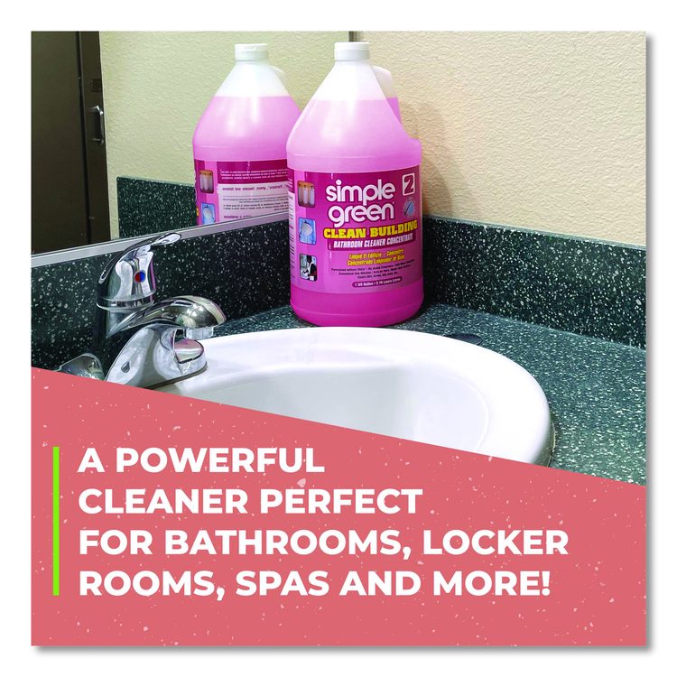 Clean Building Bathroom Cleaner Concentrate, Unscented, 1 gal Bottle, 2/Carton