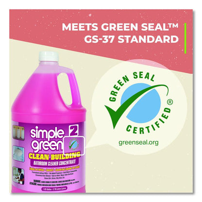 Clean Building Bathroom Cleaner Concentrate, Unscented, 1 gal Bottle, 2/Carton