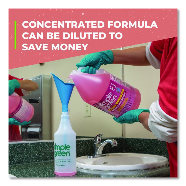 Clean Building Bathroom Cleaner Concentrate, Unscented, 1 gal Bottle, 2/Carton