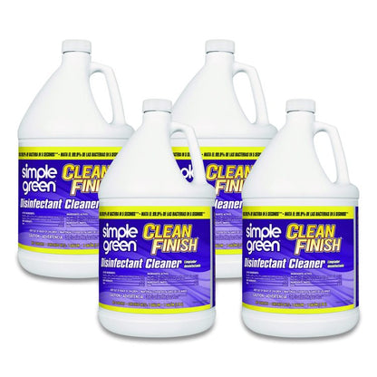 Clean Finish Disinfectant Cleaner, Herbal Scent, 1 gal Bottle, 4/Carton