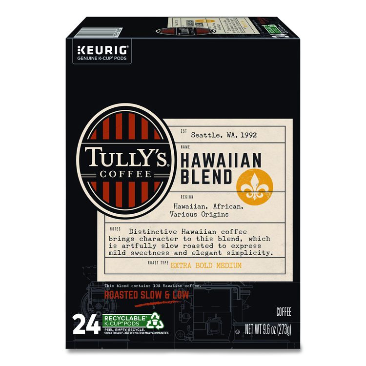 Hawaiian Blend Coffee K-Cups, 24/Box