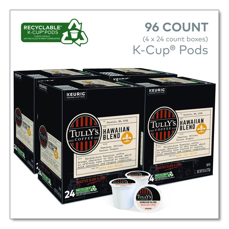 Hawaiian Blend Coffee K-Cups, 96/Carton
