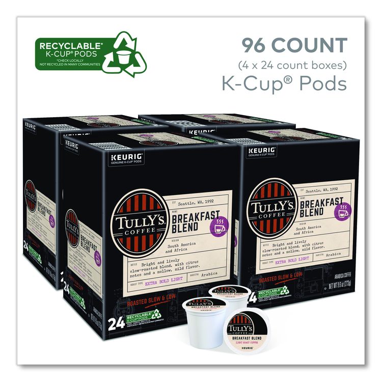 Breakfast Blend Coffee K-Cups, 96/Carton