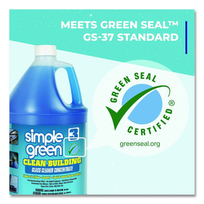 Clean Building Glass Cleaner Concentrate, 1 gal Bottle, 2/Carton