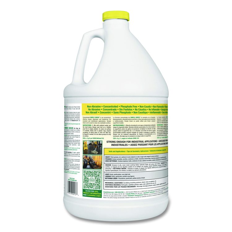 Industrial Cleaner and Degreaser, Concentrated, 1 gal Bottle, 6 Bottles/Carton