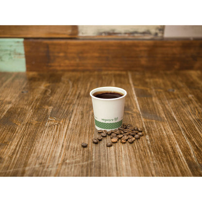 62-Series Compostable Hot Cups, 4 oz, Paper, White, 1,000/Carton