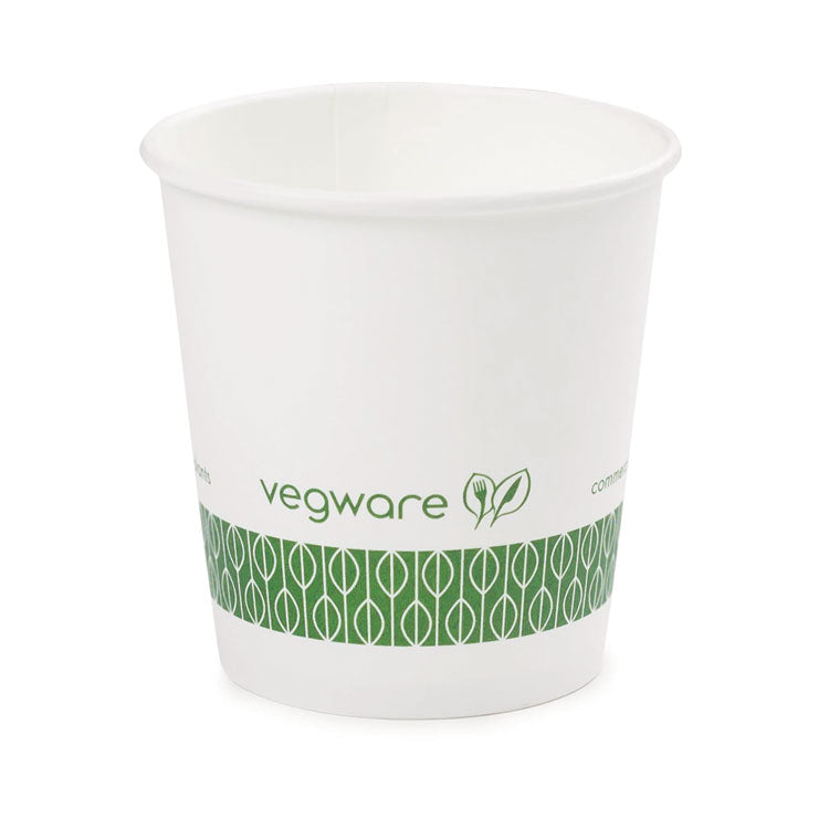 62-Series Compostable Hot Cups, 4 oz, Paper, White, 1,000/Carton
