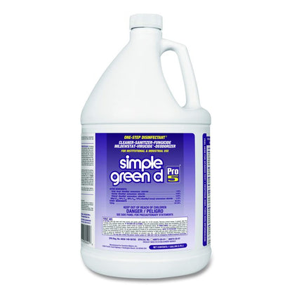 d Pro 5 Disinfectant, Unscented, 1 gal Bottle, 4/Carton