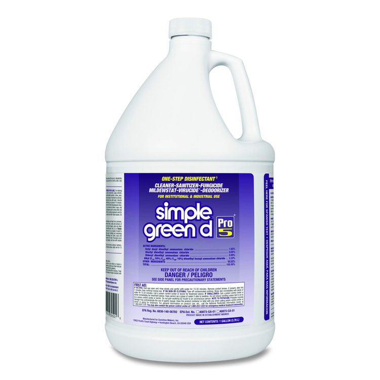 d Pro 5 Disinfectant, Unscented, 1 gal Bottle