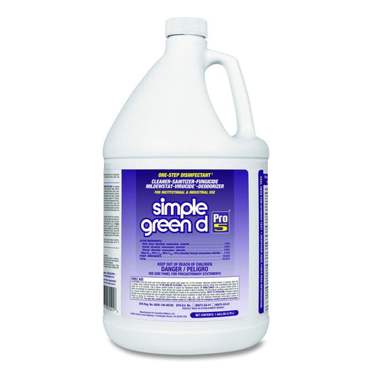 d Pro 5 Disinfectant, Unscented, 1 gal Bottle