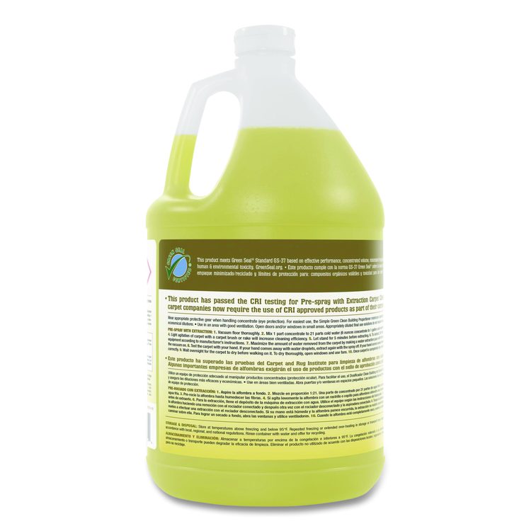 Clean Building Carpet Cleaner Concentrate, Unscented, 1gal Bottle