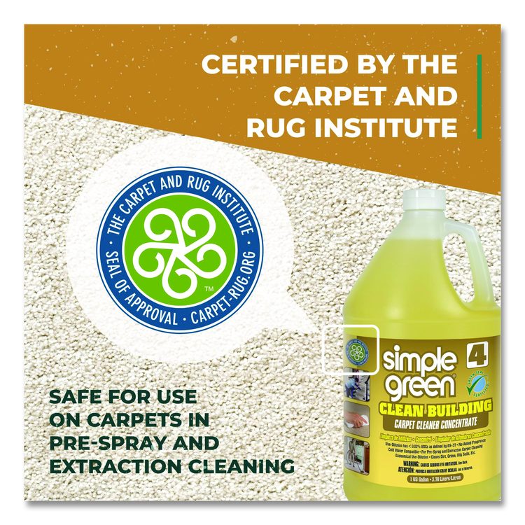 Clean Building Carpet Cleaner Concentrate, Unscented, 1gal Bottle