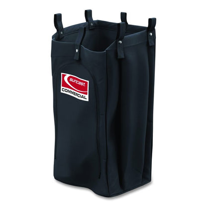 Housekeeping Cart Standard Bag, 23 Gal, 15.6" x 12.37" x 30", Black